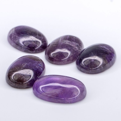 Preview: Amethyst Cabochons 18 x 13 mm